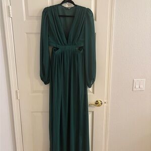 Sheer Long Sleeve Maxi Dresses